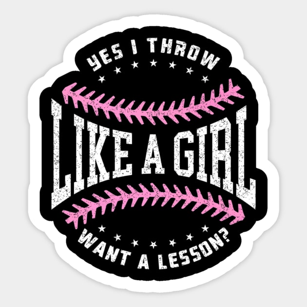 Play Like A Girl Softball Player Sticker by Magic Ball